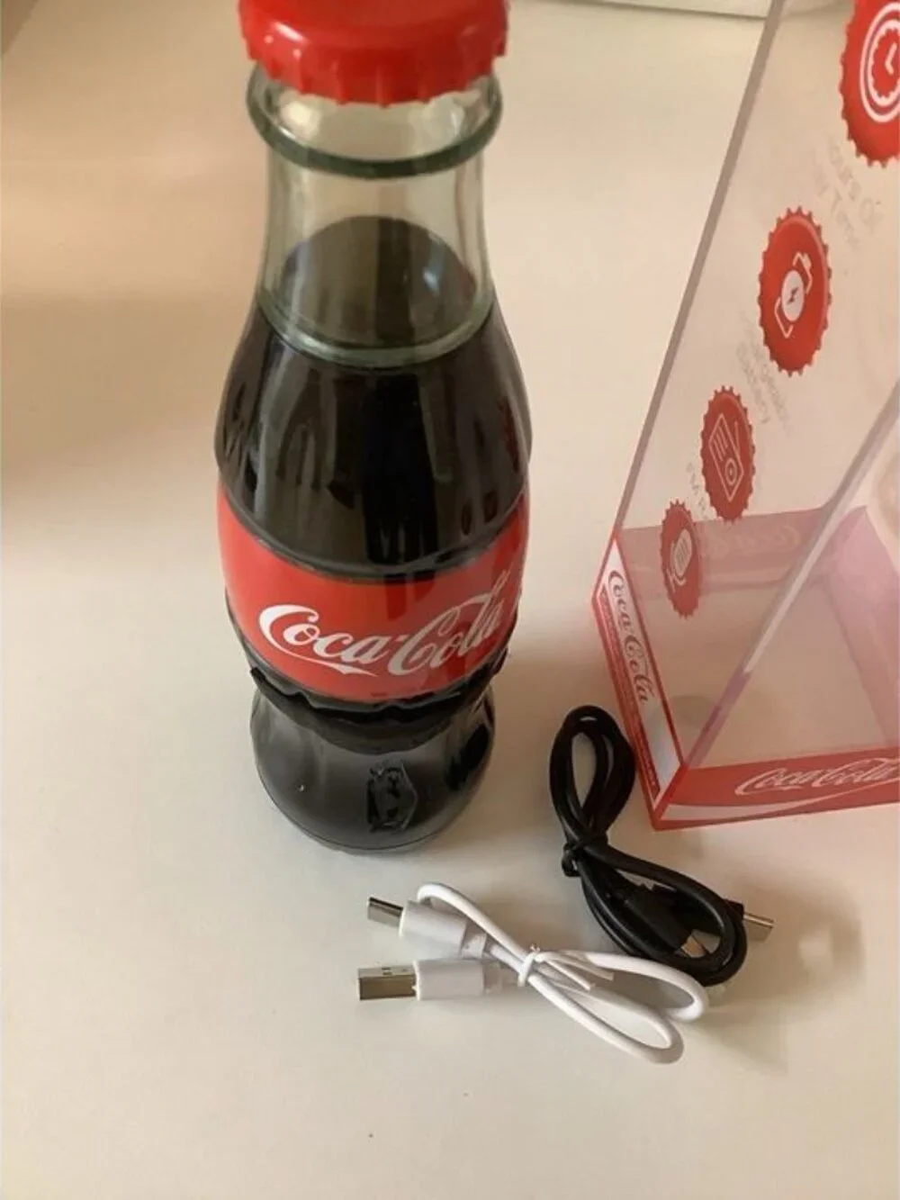 Coca-Cola Classic Bottle Bluetooth Speaker & Coca Cola Earbuds, Preloved